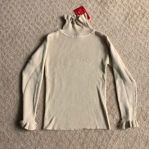 Brand new (European brand): robbed ruffle cuff and neck for little girl